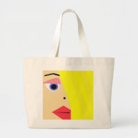 Visage femelle abstrait Fourre-tout de bande