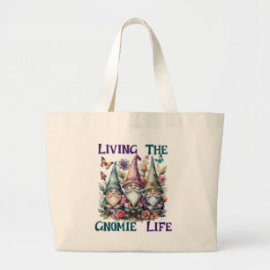 Grand Tote Bag Vivre la vie de gnome