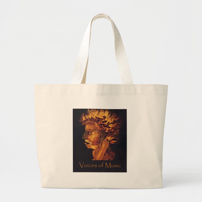 Grand Tote Bag Voix du feu Fourre-tout de musique (Devant)