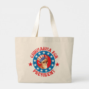 Grand Tote Bag Vote pour Chihuahua