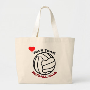 Grand Tote Bag Votre conception de logo de boule d'équipe de