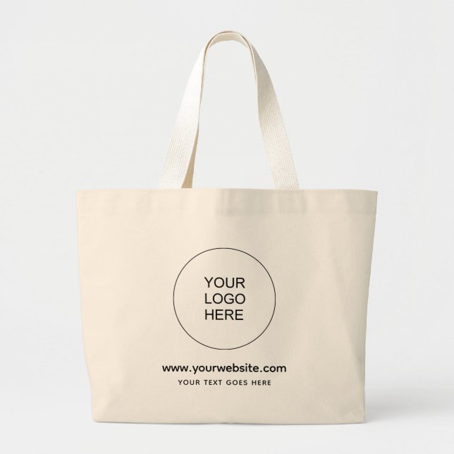 Grand Tote Bag Votre entreprise Logo ici Adresse du site Web (Devant)