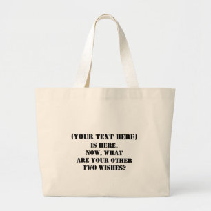 Grand Tote Bag (Votre Texte Ici) Est Ici.