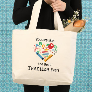 Grand Tote Bag Vous êtes comme le meilleur enseignant jamais Jumb