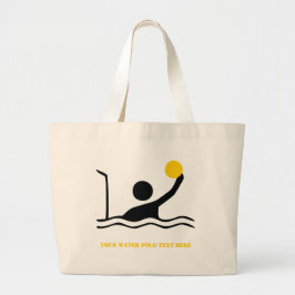 Grand Tote Bag Water polo player black silhouette custom