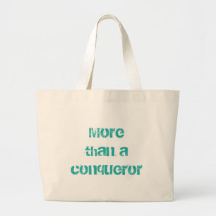 Grand Tote Bag We are more than Conquerors Christian
