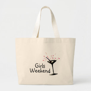 Grand Tote Bag Week-end de filles (Martini 1)