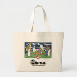 Grand Tote Bag Werewoles Eating Pizza