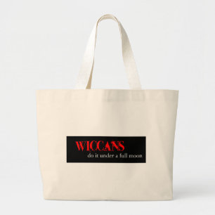 Grand Tote Bag Wiccans le font sous une pleine lune