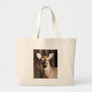 Grand Tote Bag Wildlife Whitetail Deer Doe Portrait