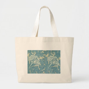 Grand Tote Bag William Morris Classique Tulipe Bleu Floral