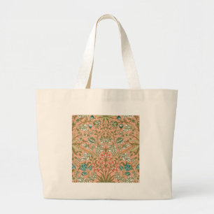 Grand Tote Bag William Morris Hyacinth Flower Rose Art