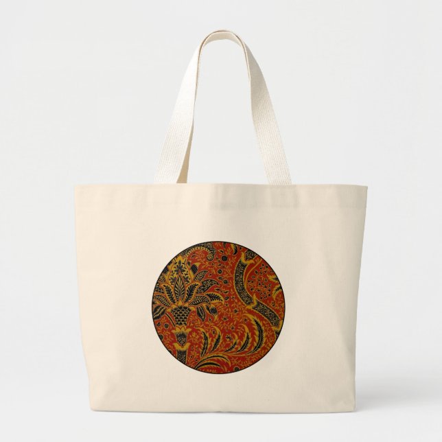 Grand Tote Bag William Morris Inde Floral rouge (Devant)