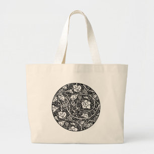 Grand Tote Bag William Morris Vin de raisin noir blanc