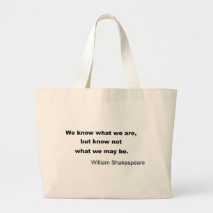 Grand Tote Bag William Shakespeare inspirant la citation