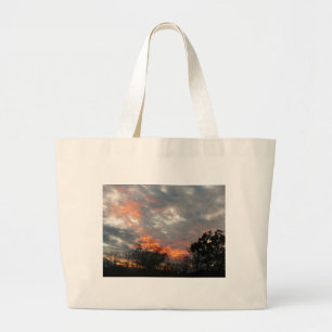 Grand Tote Bag Winter Sunset Nature Paysage Photographie