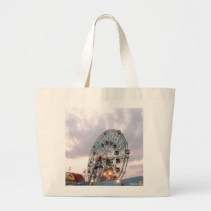 Grand Tote Bag 'Wonder Wheel at Twilight' Jumbo Canvas Fourre-tou