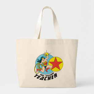 Grand Tote Bag Wonder Woman Étoile rouge enseignant