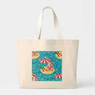 Grand Tote Bag xmas beach santa claus