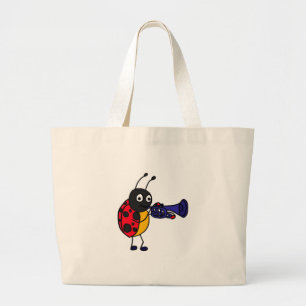 Grand Tote Bag XX coccinelle jouant la bande dessinée de