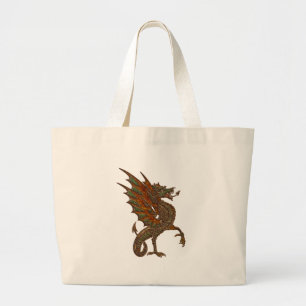 Grand Tote Bag Yes Old Medieval Dragon Design