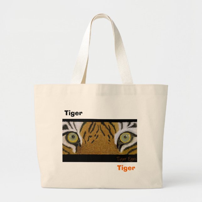 Grand Tote Bag yeux de tigre (Devant)