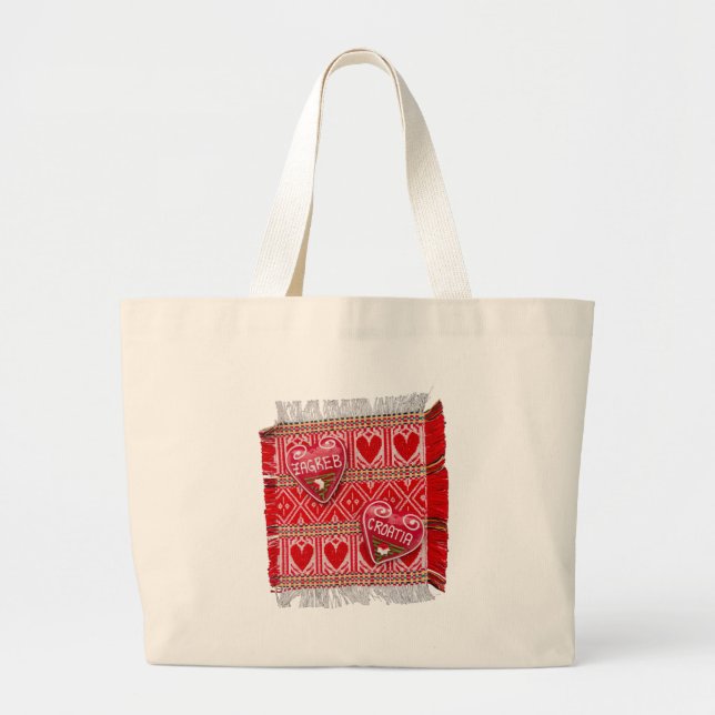 Grand Tote Bag Zagreb Croatie Souvenir (Devant)