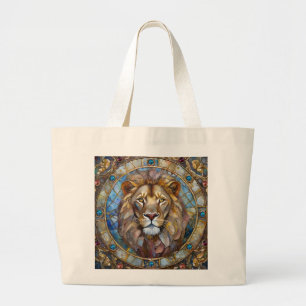 Grand Tote Bag Zodiaque - Léon le Lion
