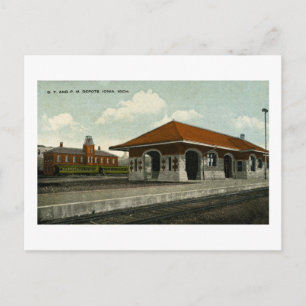 Grand Trunk und Pere Marquette Depots, Ionia, MI Postkarte