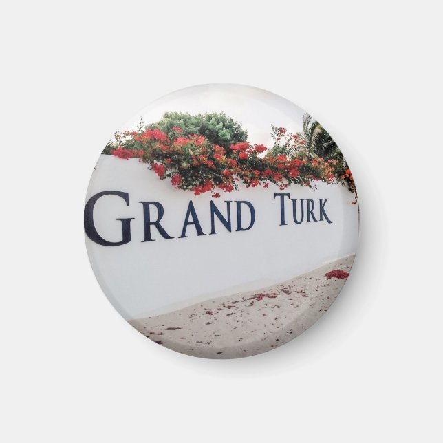 Grand Turk Beach Szene Magnet (Vorne)