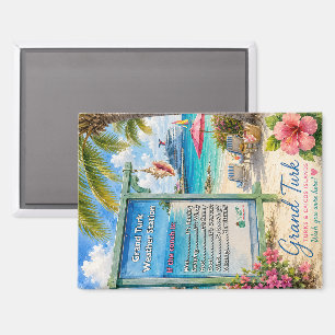 Grand Turk Turks- und Caicos-Conch-Wetterstation Magnet