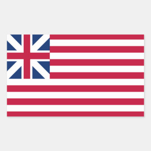 Grand Union, 1. USA-Flagge der Kolonien Rechteckiger Aufkleber