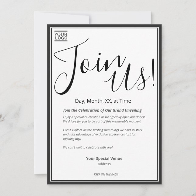 Grand Unveiling Special Event Invitation Einladung (Vorderseite)