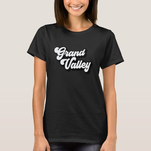 Grand Valley Vintage Retro Font T-Shirt (Vorderseite)