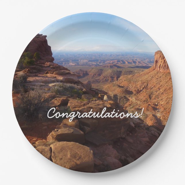 Grand View Point im Canyonlands National Park Pappteller (Vorderseite)