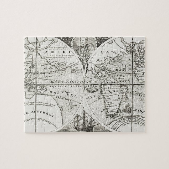 Grand Voyages Alte Antike Allgemeine Karte Welt (Horizontal)