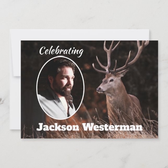 Grand White Schwanz Buck Memorial  Einladung (Vorderseite)