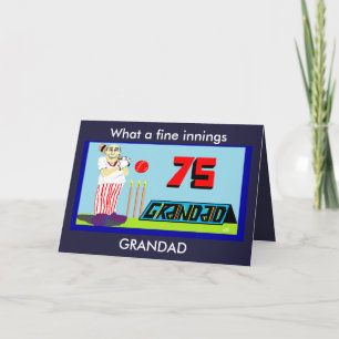 GRANDAD 75. BIRTHDAY CARD KARTE