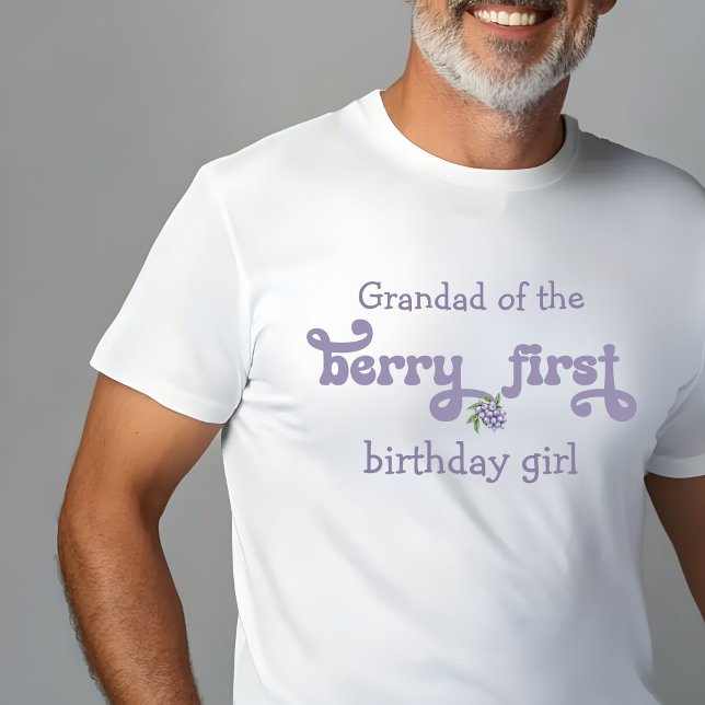 Grandad der Berry First Fairy First Birthday T-Shirt (Von Creator hochgeladen)
