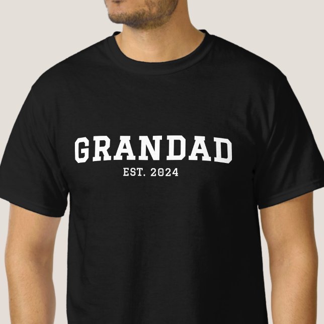 Grandad Established New Grandad Gift T-Shirt (Von Creator hochgeladen)