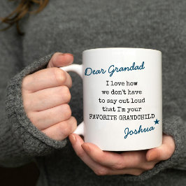 Grandad Favorite Grandchild-Schrift Typografie Kaffeetasse