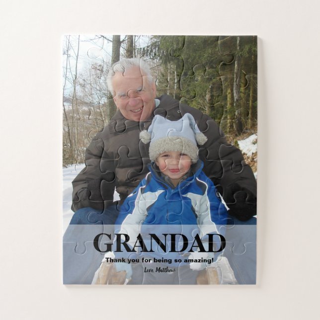 Grandad Happy Vatertag Foto (Vertikal)