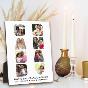 GRANDAD Letter Cutout 8 FotoCollage Personalisiert Fotoplatte