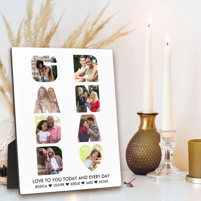 GRANDAD Letter Cutout 8 FotoCollage Personalisiert Fotoplatte (Von Creator hochgeladen)