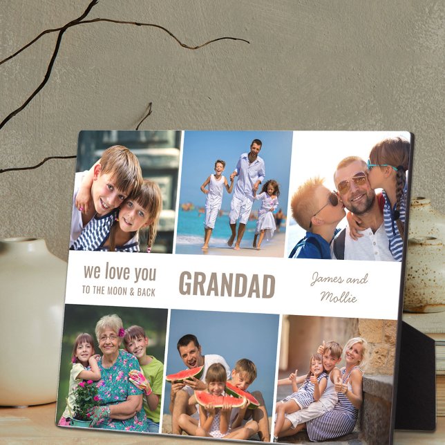Grandad Love You to the Moon and Back 6 Photo Fotoplatte (Von Creator hochgeladen)