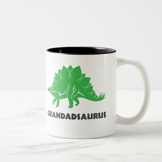Grandadsaurus STEGOSAURUS-Dinosaurier-Tassenschale Zweifarbige Tasse (Rechts)