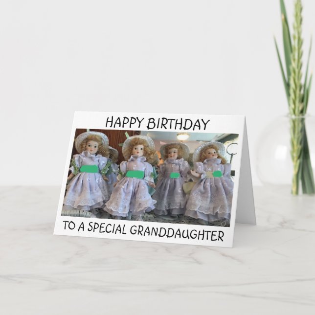 *GRANDAUGHTER* AM GEBURTSTAG VON GRANDPARENT KARTE (Vorderseite)