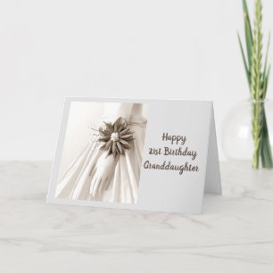 GRANDAUGHTER **HAPPY 21. BIRTHDAY** CARD EINLADUNG