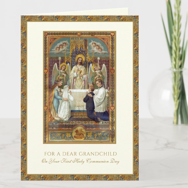 Grandchild First Heilige Kommunion Jesus Angels Karte (Von Creator hochgeladen)