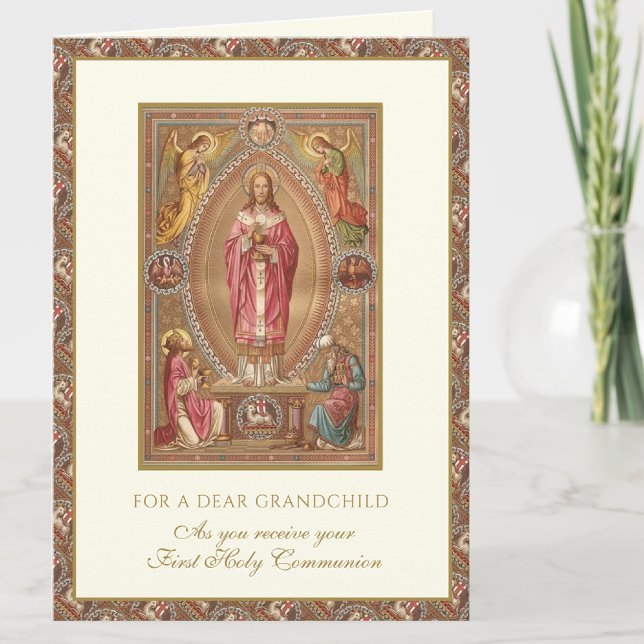 Grandchild First Heilige Kommunion Jesus Angels Karte (Von Creator hochgeladen)